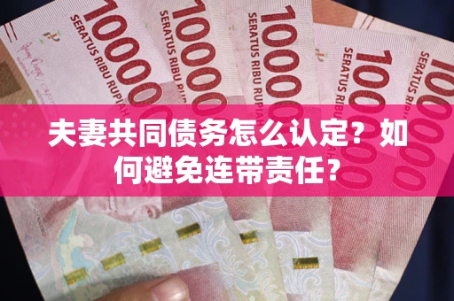 武汉夫妻共同债务怎么认定？如何避免连带责任？