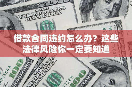 武汉借款合同违约怎么办？这些法律风险你一定要知道