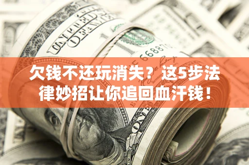 武汉欠钱不还玩消失？这5步法律妙招让你追回血汗钱！