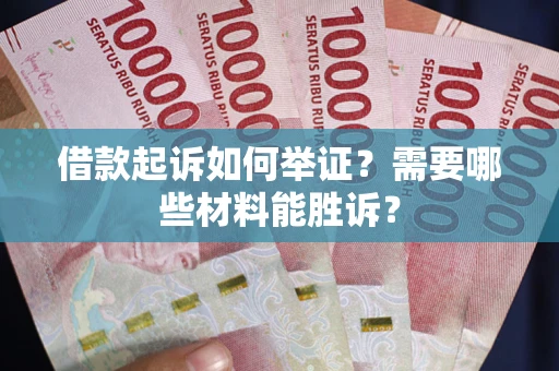 武汉借款起诉如何举证？需要哪些材料能胜诉？
