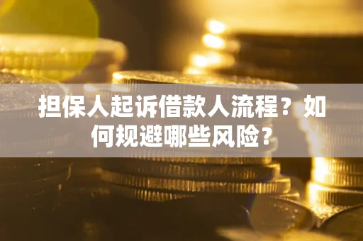 武汉担保人起诉借款人流程？如何规避哪些风险？