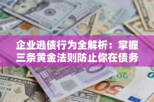 武汉企业逃债行为全解析：掌握三条黄金法则防止你在债务乱局中“踩雷”
